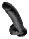 King Cock - 9 In. Cock With Balls Black King Cock