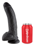 King Cock - 9 In. Cock With Balls Black King Cock