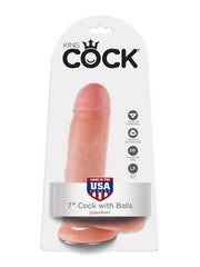 King Cock 8 In. Cock With Balls Tan King Cock