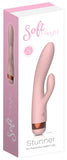 Soft By Playful Stunner Rechargeable Rabbit Vibrator Pink