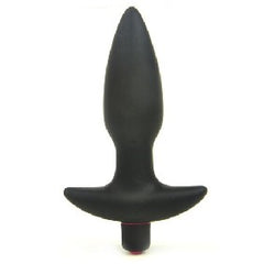 Black Silicone Vibrating Anal Plug