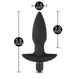 Black Silicone Vibrating Anal Plug