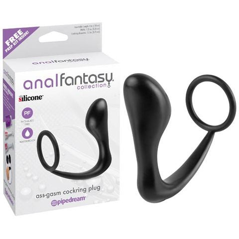 Ass-gasm Cockring Plug (black) Pipedreams