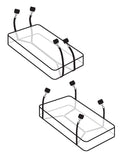 Wraparound Mattress Restraints Black Bed Restraint Kit - 10 Piece Set