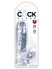 King Cock Clear 6 In. Cock With Balls King Cock