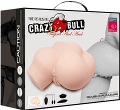 Crazy Bull Double Pleasure Vagina Anal Stimulator Flesh