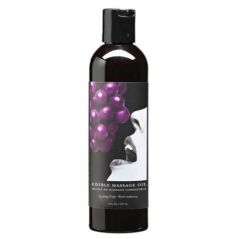 Edible Massage Oil Gushing Grape Flavoured - 237 Ml Bottle