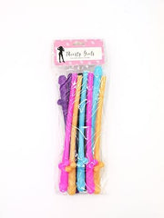 Thirsty Girl Dicky Sippy Straws X10pkt Coloured